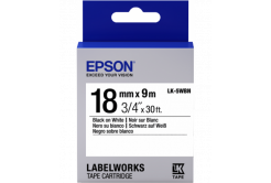 Epson LabelWorks LK-5WBN C53S655006 18мм x 9м, черно копиране / бял фон, оригинален лента