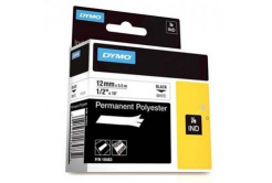 Dymo Rhino 18483, S0718210, 12mm x 5,5m черен печат / бял фон, оригинална лента