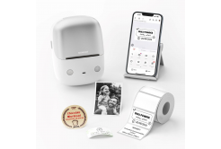 Niimbot Принтер за етикети B2 PRO, 1AC92242808 сребрист + ролка етикети 230 бр.
