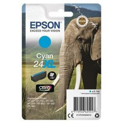Epson T24324012, T2432 циан (cyan) оригинална касета