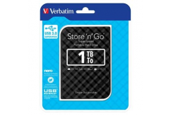 Verbatim 53194 Store N Go, Външен твърд диск, 2.5", USB 3.0 (3.2 Gen 1), 1TB, черно