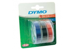 Dymo S0847750, 9mm x 3 m, бял печат/черно, син, червен, оригинална лента