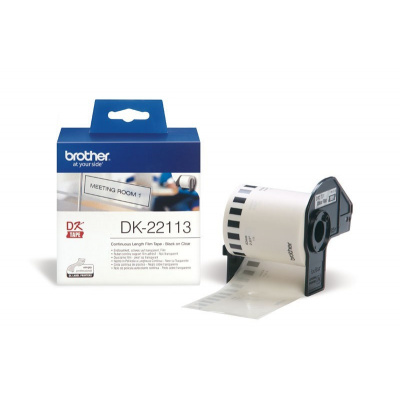 Brother DK-22113, 62mm x 15,24m, с покритие от фолио, оригинална непрекъсната ролка