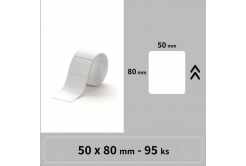 Niimbot A2A88358701, 50x80mm, 95 бр, бял самозалепващи се етикети