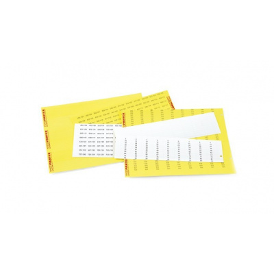 Partex етикети PF-07533KT9, 7,5 x 33 мм, бял, 100 бр, A4, 1 лист