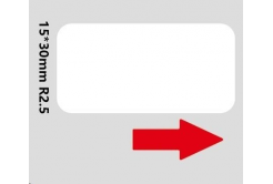 Niimbot A2A68601301, 15x30mm, 195 бр., бели самозалепващи се етикети