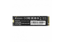 Verbatim 49374 Vi3000, Вътрешен SSD диск, 512GB, M.2, NVMe, 3300 MB/s-R, 2500 MB/s-W, черно
