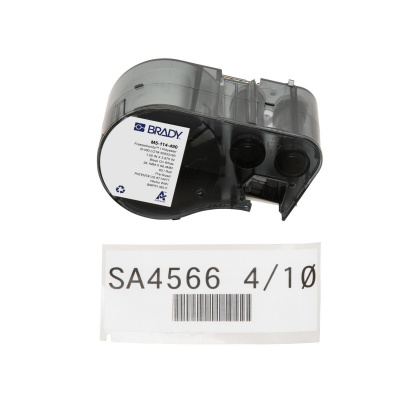 Brady M5-114-490 / 170891, 38.10 mm, Polyester, черно копиране / бял фон