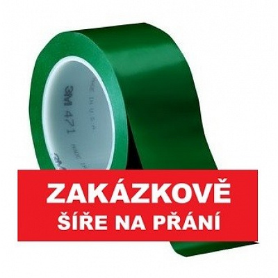 3M 471 Маркираща PVC лепяща лента, устойчива на износване, зелена 19 mm x 33 m