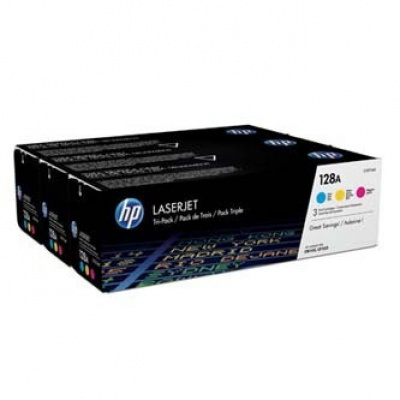 HP 128A CF371AM, лазурен/магента/жълт (cyan/magenta/yellow) оригинален тонер