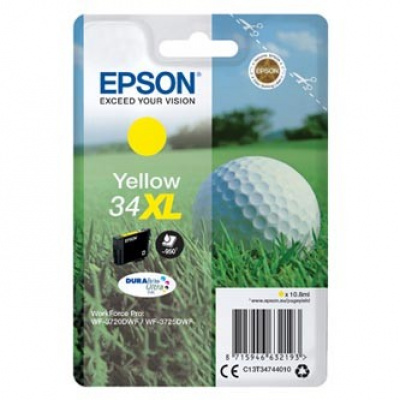 Epson T34744010, T347440 жълт (yellow) оригинална касета