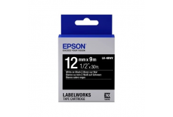 Epson LabelWorks LK-4BWV C53S654009 12мм x 9м, бял печат / черен фон, оригинален лента
