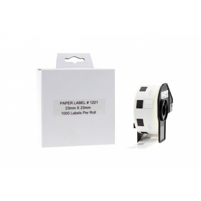Съвместими ролки за етикети за Brother DK-11221, 23mm x 23mm, 1000 етикети