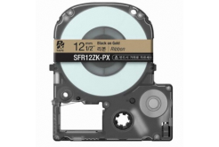 Epson LC-SM12ZW, 12mm x 8m, черен печат / златна основа, съвместима лента