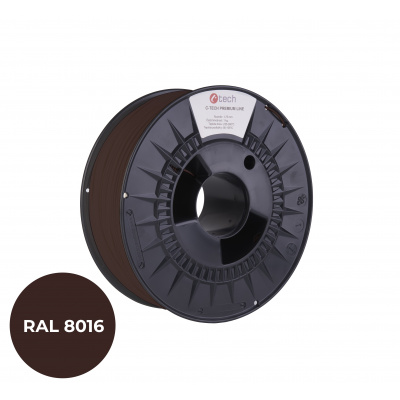 C-Tech 3DF-P-PLA1.75-8016 3D филамент, PREMIUM LINE, PLA, RAL8016, 1,75mm, 1000g, Махагоново кафяв (Mahogany brown)