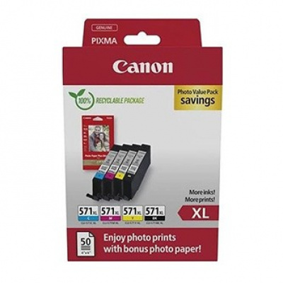 Canon CLI-571XL 0332C006 цвят (CMYK) оригинален комплект касети