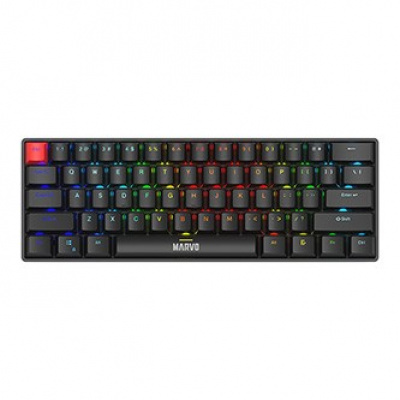 Marvo SABER 61, клавиатура US, игра, кабелен (USB), черен, механичен подсветка