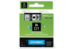 Dymo D1 40910, S0720670, 9mm x 7m, черен печат / прозрачен фон, оригинална лента