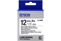 Epson LabelWorks LK-4WBW C53S654016 12мм x 9м, черно копиране / бял фон, силно лепищ, оригинален лента