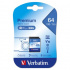 Verbatim 44024 микро SDXC Flash Card, паметна карта, SDXC, 64GB