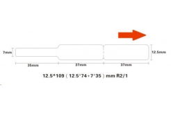 Niimbot A2K88218301, 12,5x109mm, 65 бр, бял самозалепващи се етикети за кабели