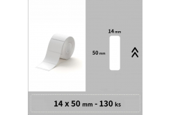 Niimbot A2A68601001, 15x50mm, 130 бр, бял самозалепващи се етикети