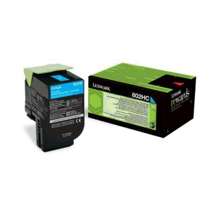 Lexmark 80C2HCE лазурен (cyan) оригинален тонер