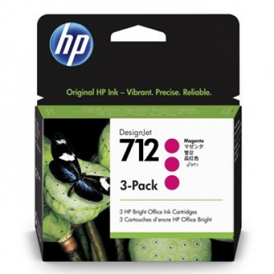 HP 712 3ED78A магента (magenta) 3бр оригинална касета