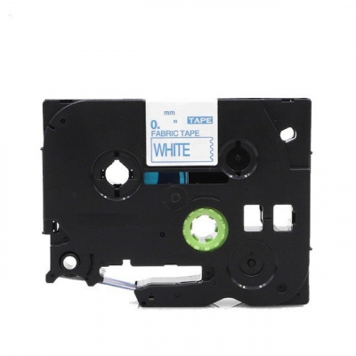 Съвместима лента с Brother TZe-FA2, 9mm x 3m, син шрифт / бял фон, желязо