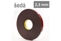 3M VHB™ 4991-F, tl. 2,3 mm; šedá oboustranně lepicí akrylová páska 25 mm x 16,5 m