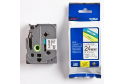 Brother TZ-251 / TZe-251, 24mm x 8m, черен печат / бял фон, оригинална лента