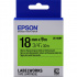 Epson LabelWorks LK-5GBF C53S655005 18мм x 9м, черно копиране / зелен фон, флуоресцентен, оригинален лента