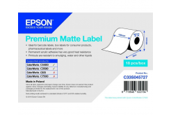 Epson C33S045727 Preмiuм Matte, за ColorWorks, 105ммx35м, бели самозалепващи етикети