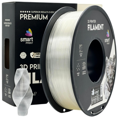 Smart Print FG-S51-E1, 3D филамент, PLA+, 1,75mm, 1000g, Прозрачен (Transparent)
