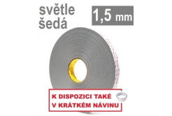 3M VHB™ 4956-P, деб., 1,5 mm; светлосива двустранна много силно лепяща акрилна лента 19 mm x 3 m