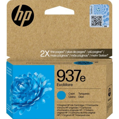 HP 937e 4S6W6NE EvoMore циан (cyan) оригинална касета