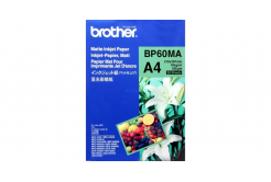 Brother Inkjet Paper Matte BP60MA, 145 г/м2, A4, 25 бр., мат, мастиленоструен, бял, фотографска хартия