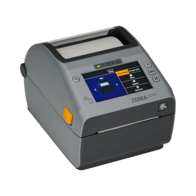 Zebra ZD621d ZD6A142-D0EF00EZ DT, 8 точки/мм (203 dpi), принтер за етикети, RTC, USB, USB Host, RS232, BT (BLE), Ethernet, сив (Наследник GC420t)