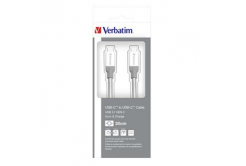 Verbatim 48867 USB кабел (3.1), USB C + USB C, 0,3 м, кутия, сребро