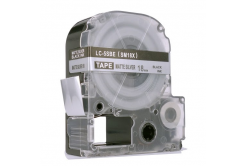 Epson LK-SM18X, 18mm x 9m, черен печат / матов сребърен фон, съвместима лента