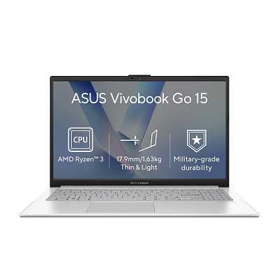 ASUS Vivobook Go 15/E1504FA-BQ5409W/R3-30/15,6"/FHD/8GB/256GB/AMD int/W11H/Сребрист/2R