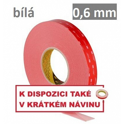 3M VHB™ LSE-060WF Двустранна силно лепяща лента за LSE пластмаси, деб. 0,6 mm 15 mm x 33 m