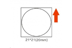Niimbot A2A18348301, 21x21mm, 300 бр, бял самозалепващи се етикети