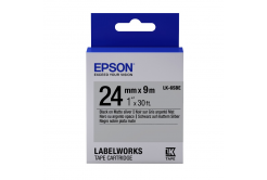 Epson LabelWorks LK-6SBE C53S656009 24мм x 9м, черно копиране / матово сребрист фон, матна, оригинален лента