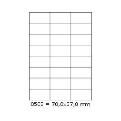 Самозалепващи етикети 70 x 37 mm, 24 етикети A4, 100 листа