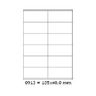 Самозалепващи етикети 105 x 48 mm, 12 етикети A4, 100 листа
