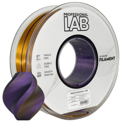 Professional Lab FG-P108-E1, 3D филамент, PLA Silk, 1,75mm, 1000g,  Tri Color, Многоцветен (Black, Gold, Purple)