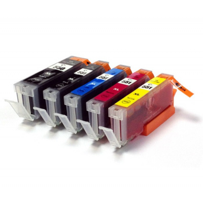 Canon CLI-551 Bk, C,M,Y + PGI-550Bk фюзер съвместими касети