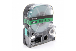 Epson LC-SC9GW, 9mm x 8m, черен печат / зелен фон, съвместима лента