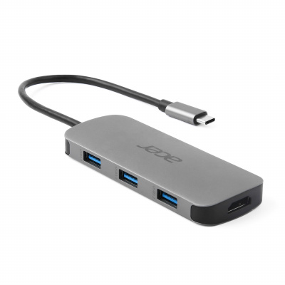 Acer 7в1 USB-C донгъл (HDMI, DP, USB, RJ)